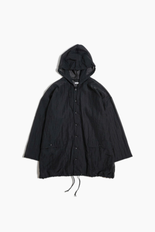 SHEER HOODED JACKET BLACK