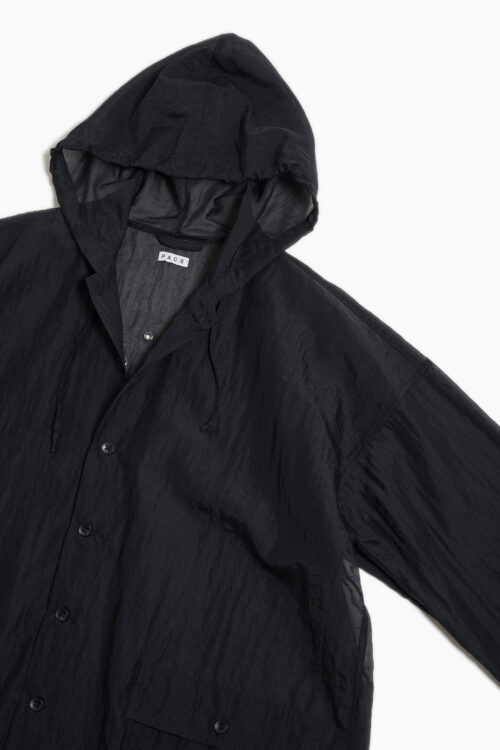 SHEER HOODED JACKET BLACK
