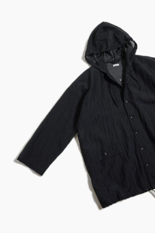 SHEER HOODED JACKET BLACK