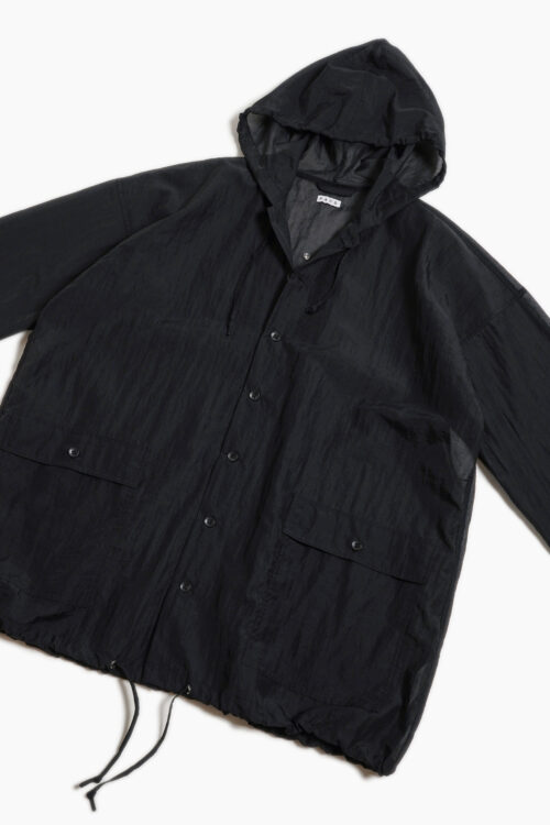 SHEER HOODED JACKET BLACK