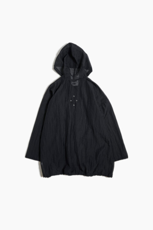 SHEER HOODED JACKET BLACK