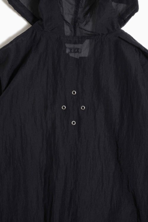 SHEER HOODED JACKET BLACK