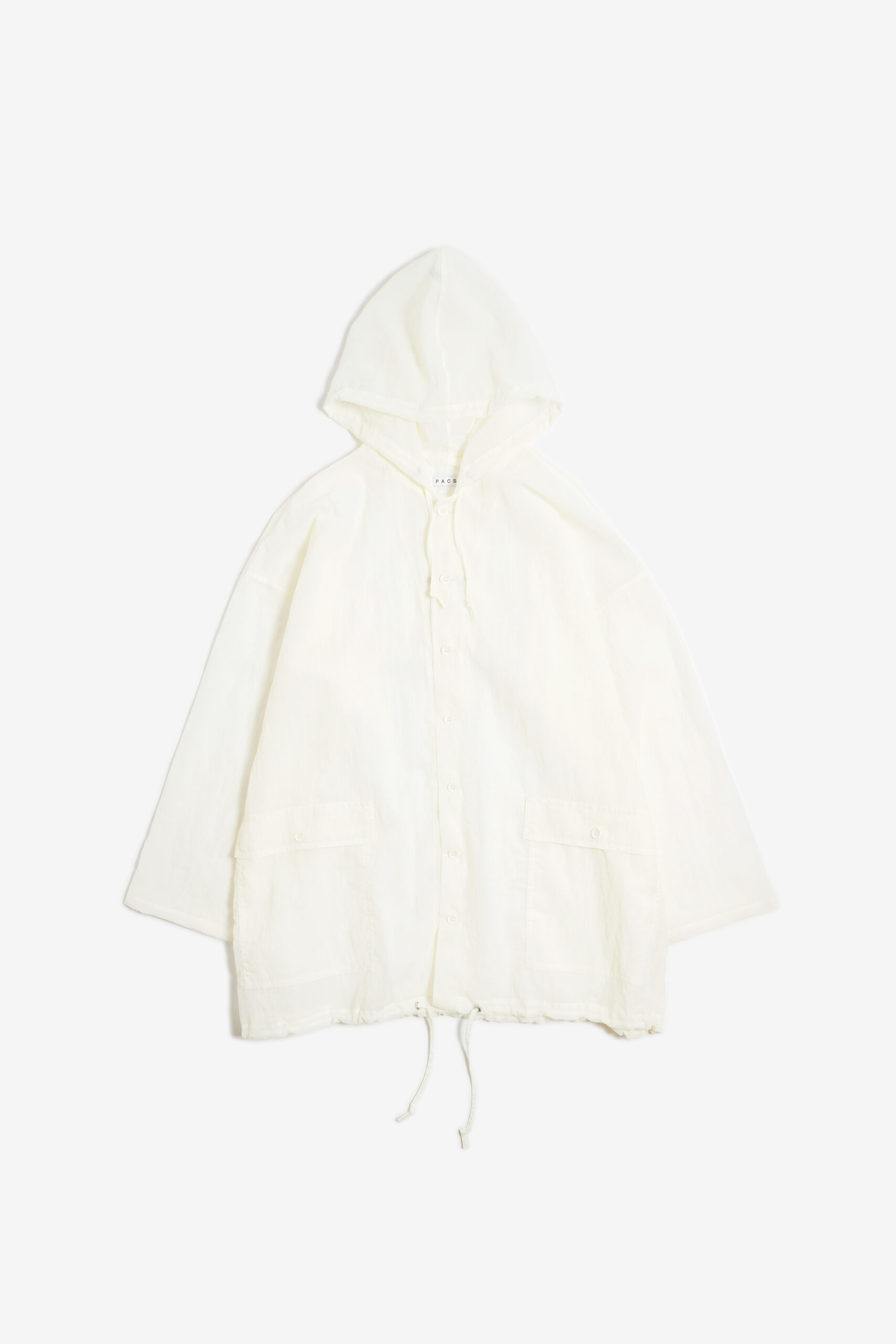SHEER HOODED JACKET WHITE