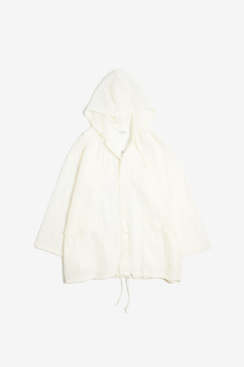 SHEER HOODED JACKET WHITE