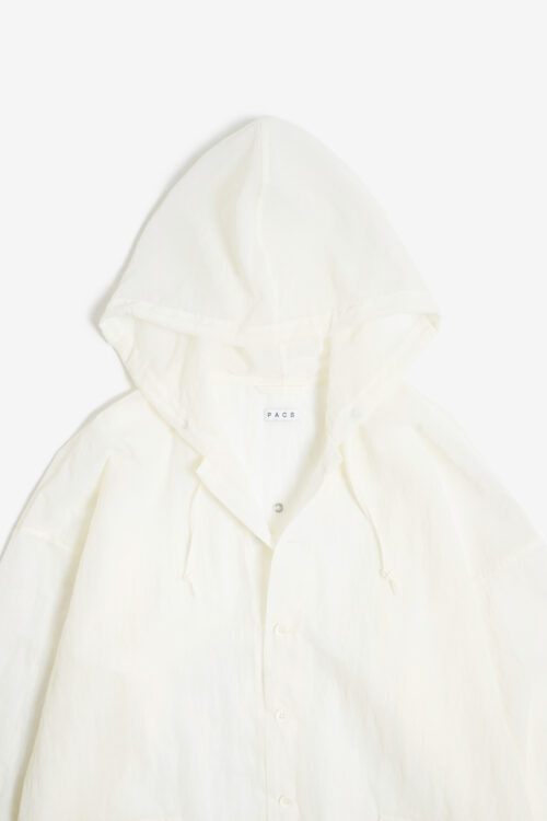 SHEER HOODED JACKET WHITE