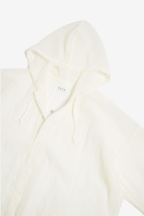 SHEER HOODED JACKET WHITE