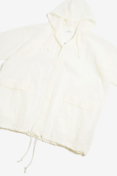 SHEER HOODED JACKET WHITE