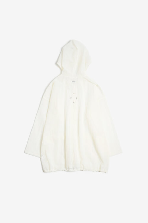 SHEER HOODED JACKET WHITE