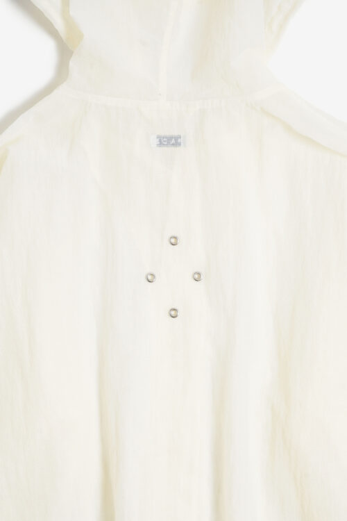 SHEER HOODED JACKET WHITE