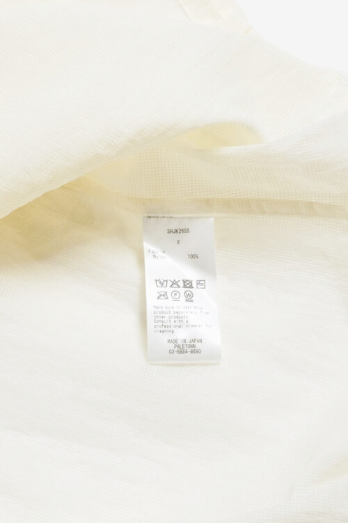 SHEER HOODED JACKET WHITE