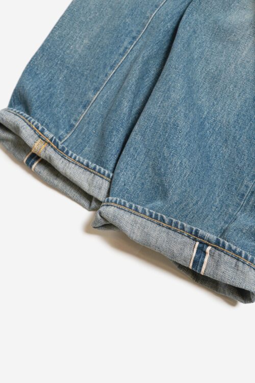 BELTED TROUSERS - RAW DENIM - FADE INDIGO