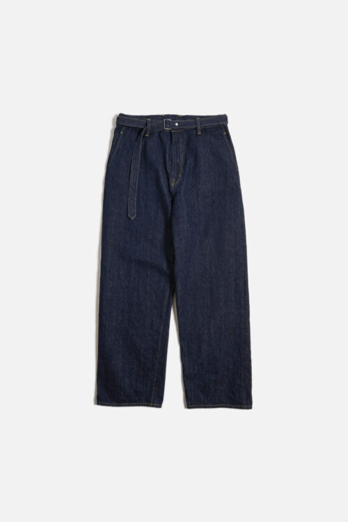 BELTED TROUSERS - RAW DENIM - INDIGO