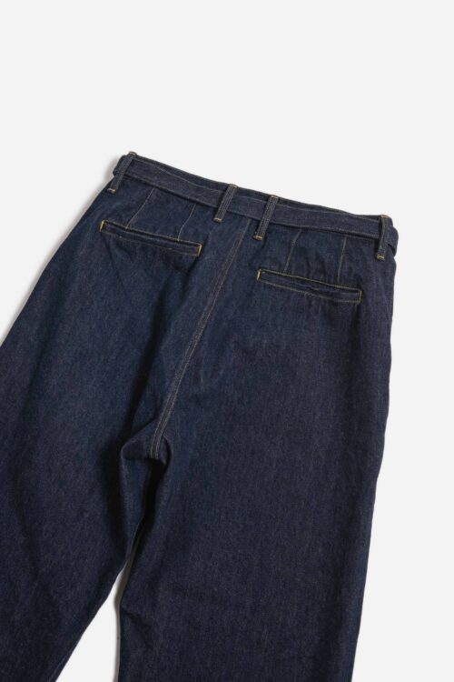 BELTED TROUSERS - RAW DENIM - INDIGO