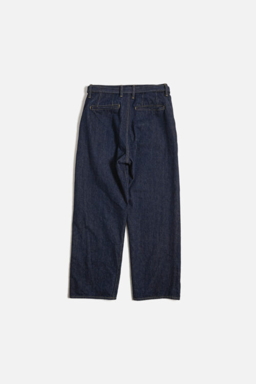 BELTED TROUSERS - RAW DENIM - INDIGO