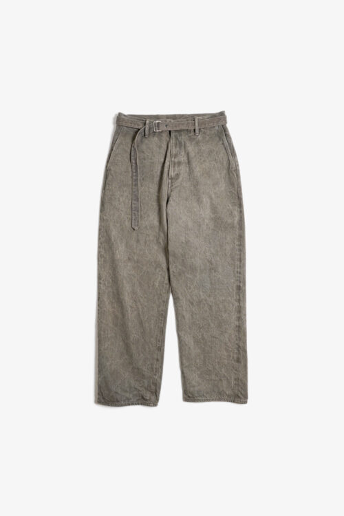 BELTED TROUSERS - NATURAL GARMENT DYE / RAW DENIM - MUGWORT