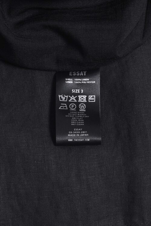 3TUCK CROP SHORT PANTS VINTAGE BLACK