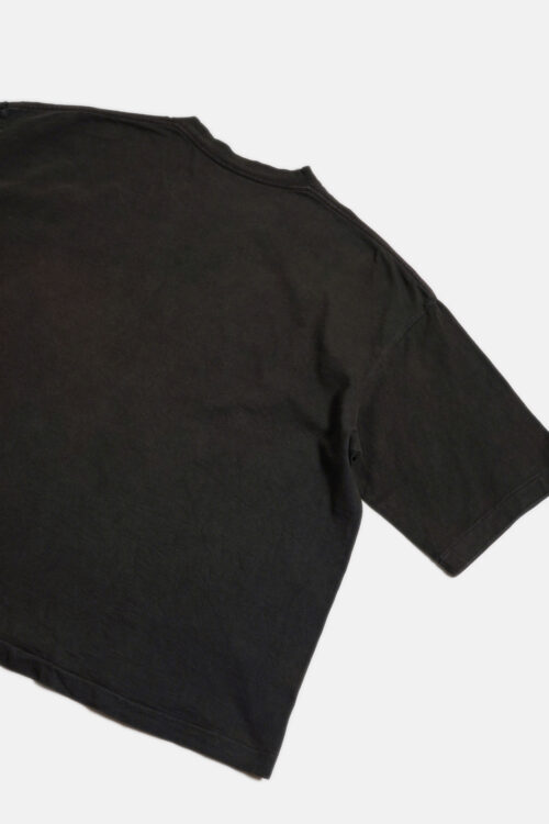 BOX TUBE T-SHIRT - NATURAL GARMENT DYE / ORIGINAL LOOP WHEEL KNIT FABRIC - KAKISHIBU