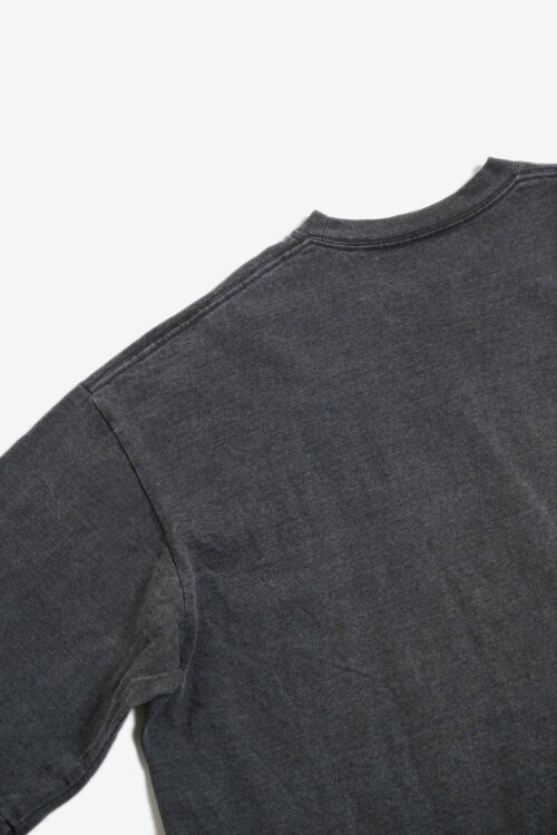 BOX TUBE T-SHIRT - NATURAL GARMENT DYE / ORIGINAL LOOP WHEEL KNIT FABRIC - SUMI INK
