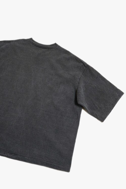 BOX TUBE T-SHIRT - NATURAL GARMENT DYE / ORIGINAL LOOP WHEEL KNIT FABRIC - SUMI INK