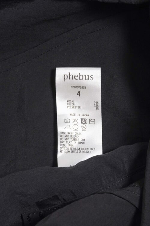 DRAPE CLOTH PANTS BLACK