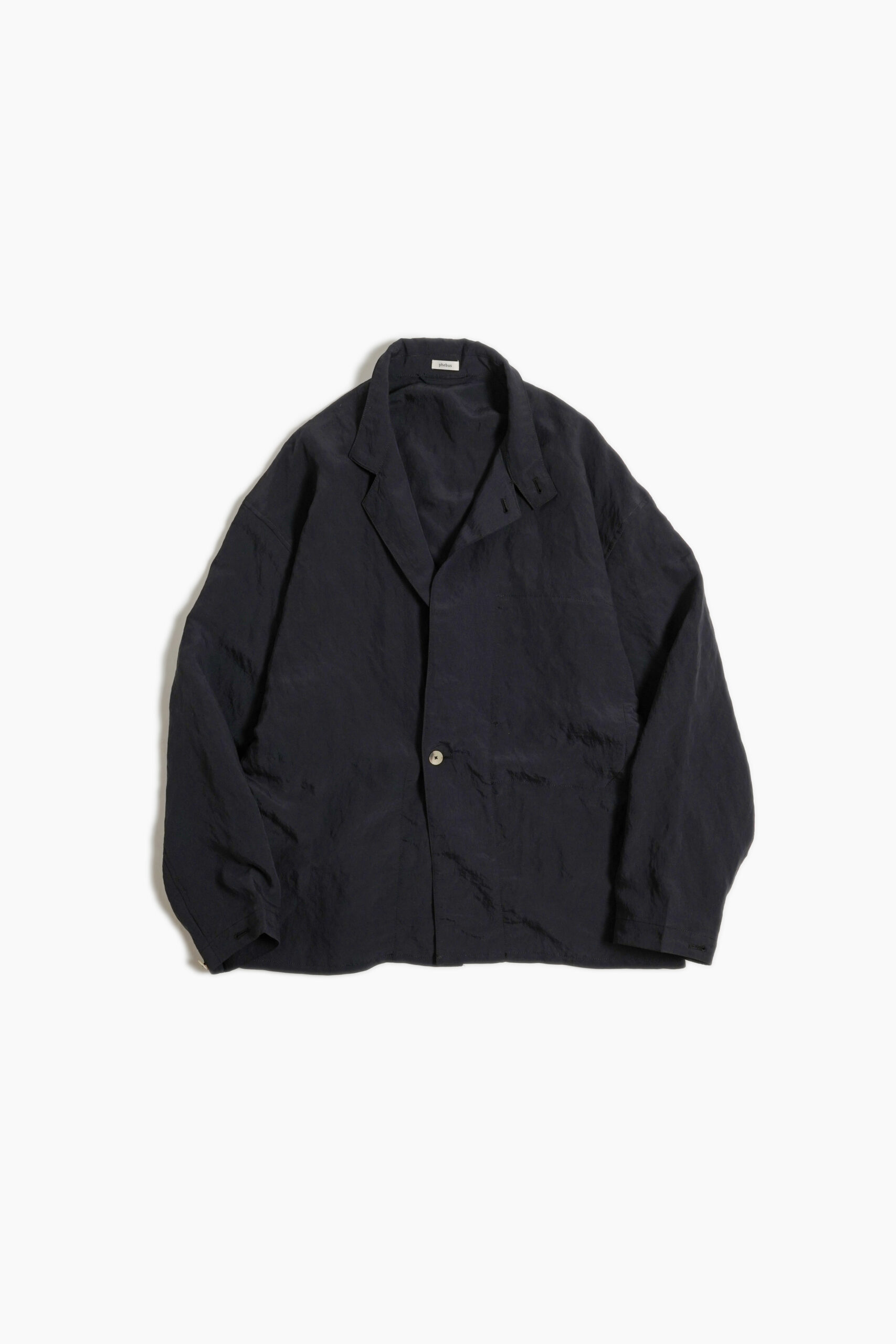DRAPE CLOTH SHIRT JACKET BLACK
