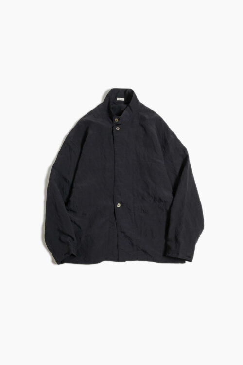 DRAPE CLOTH SHIRT JACKET BLACK