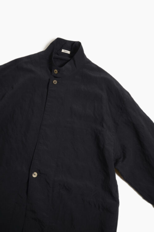 DRAPE CLOTH SHIRT JACKET BLACK