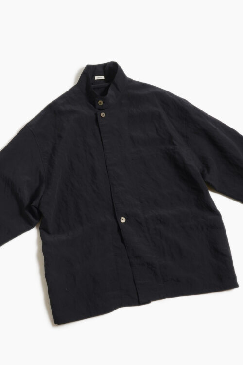 DRAPE CLOTH SHIRT JACKET BLACK