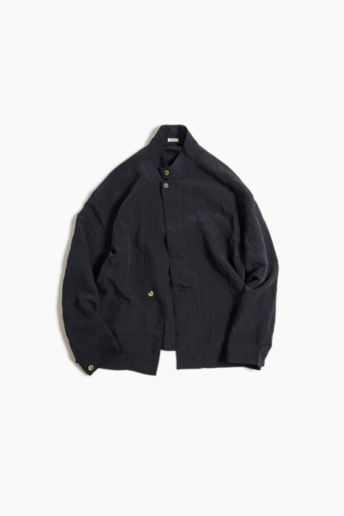 DRAPE CLOTH SHIRT JACKET BLACK
