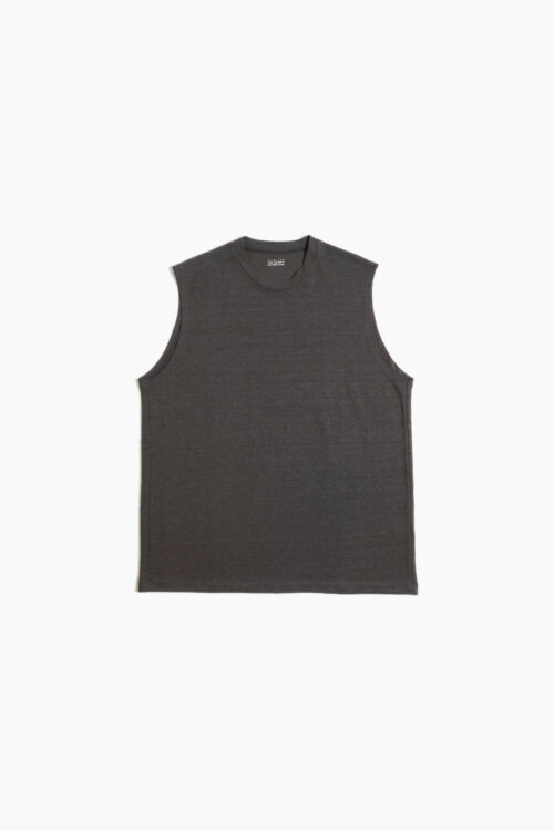 SLEEVELESS TOP - MAX HIGH COUNT HEMP JERSEY - BROWN