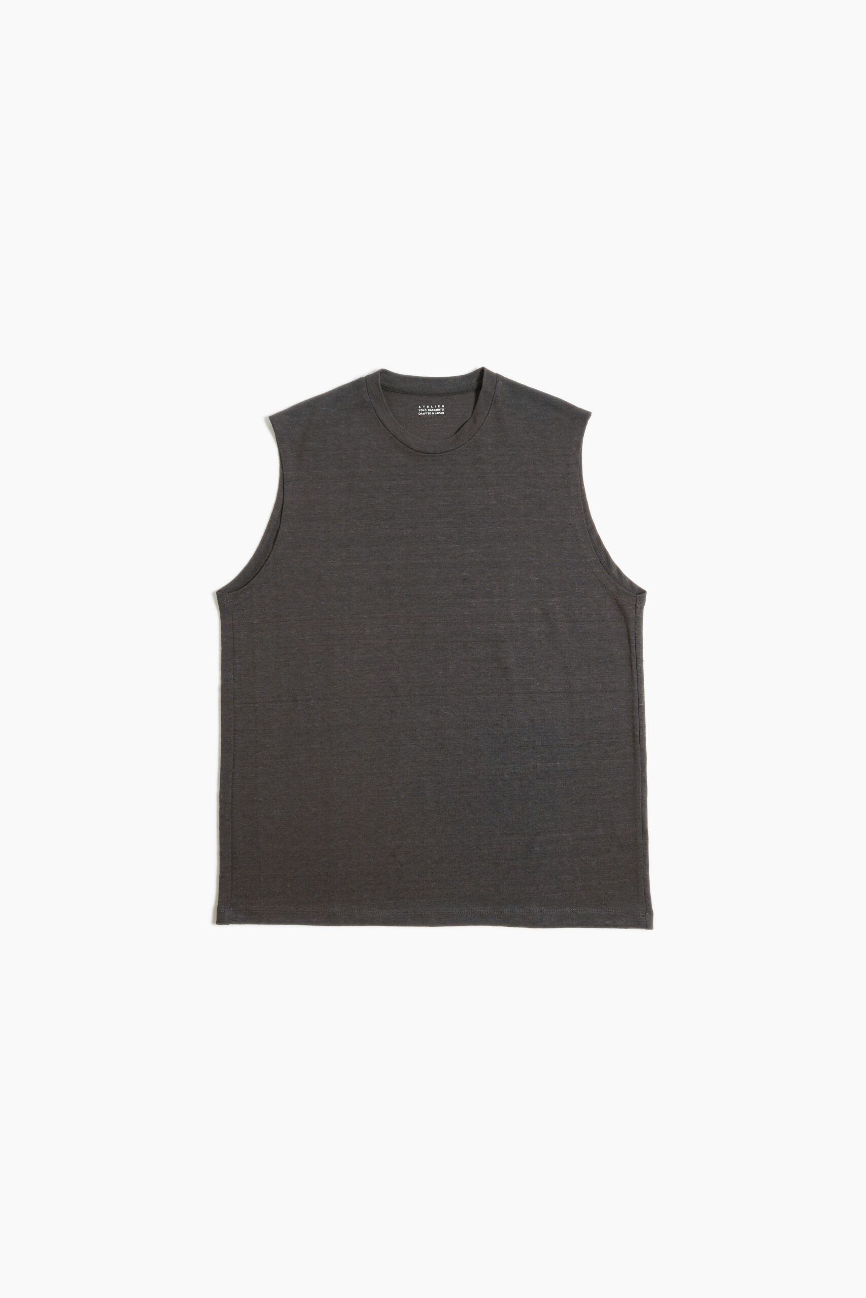 SLEEVELESS TOP - MAX HIGH COUNT HEMP JERSEY - BROWN