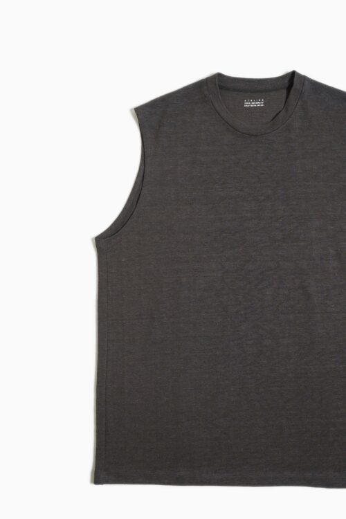 SLEEVELESS TOP - MAX HIGH COUNT HEMP JERSEY - BROWN