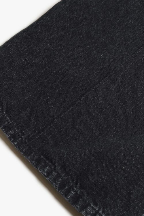 SULFUR DYE DENIM BELTED PANTS BLACK