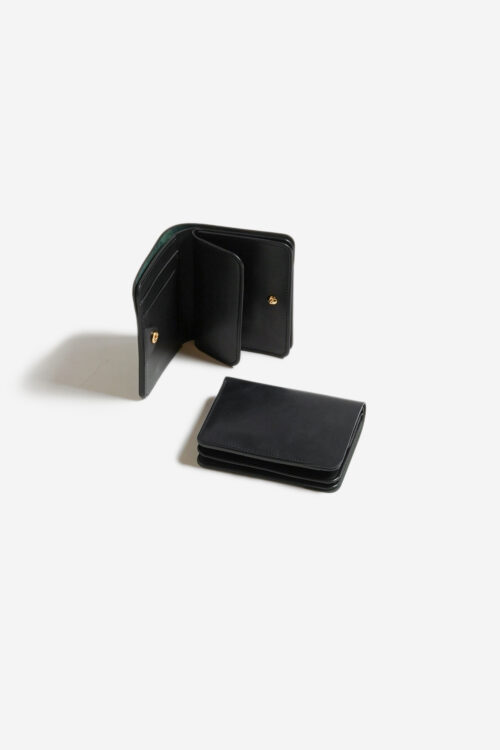 POST WALLET CORDOVAN  BLACK × BLACK
