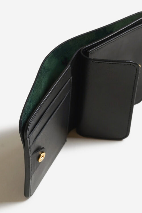 POST WALLET CORDOVAN  BLACK × BLACK