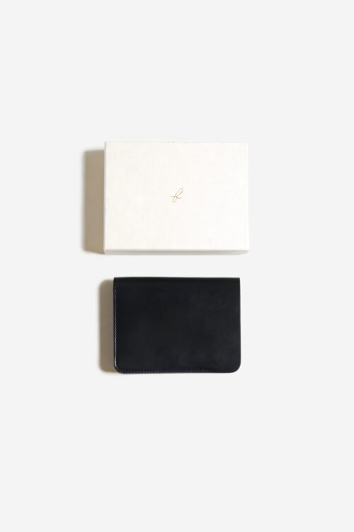 POST WALLET CORDOVAN  BLACK × BLACK