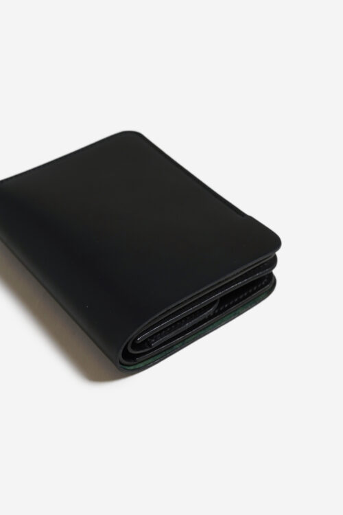 POST WALLET CORDOVAN  BLACK × BLACK