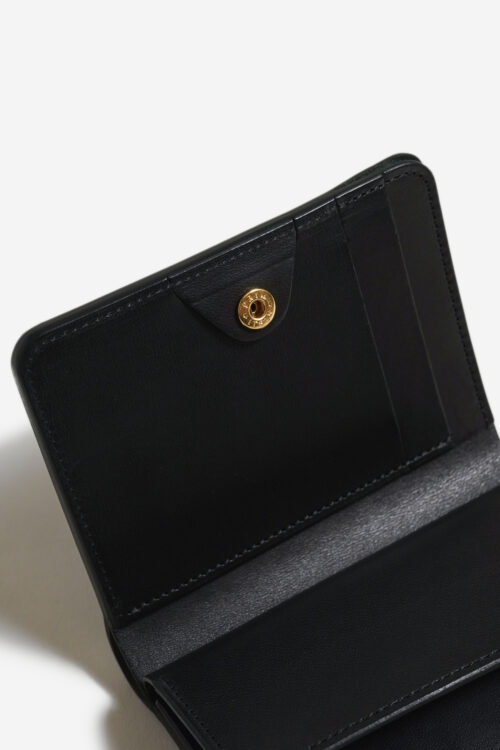 POST WALLET CORDOVAN  BLACK × BLACK