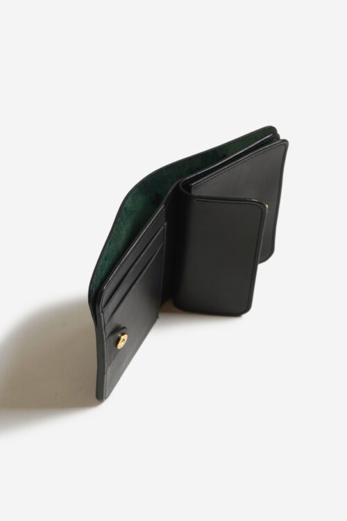 POST WALLET CORDOVAN  BLACK × BLACK