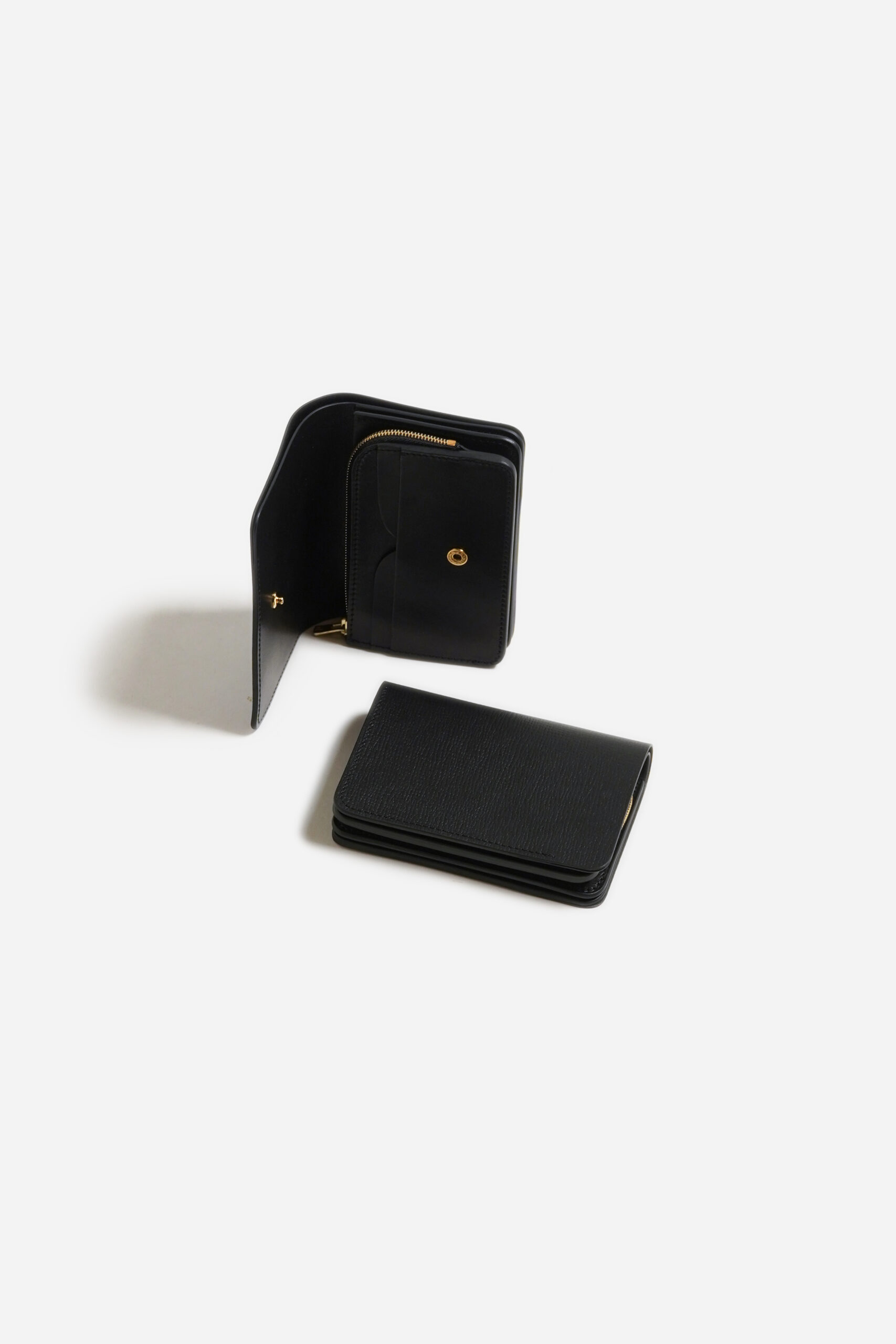 SHORT WALLET SERPENTINE  BLACK × BLACK