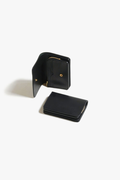 SHORT WALLET CORDOVAN  BLACK × BLACK