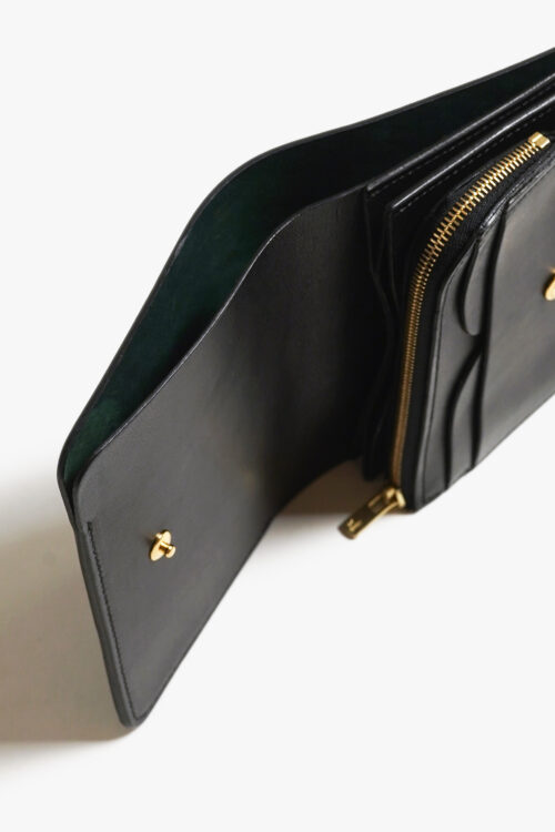 SHORT WALLET CORDOVAN  BLACK × BLACK