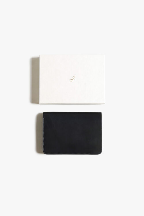 SHORT WALLET CORDOVAN  BLACK × BLACK