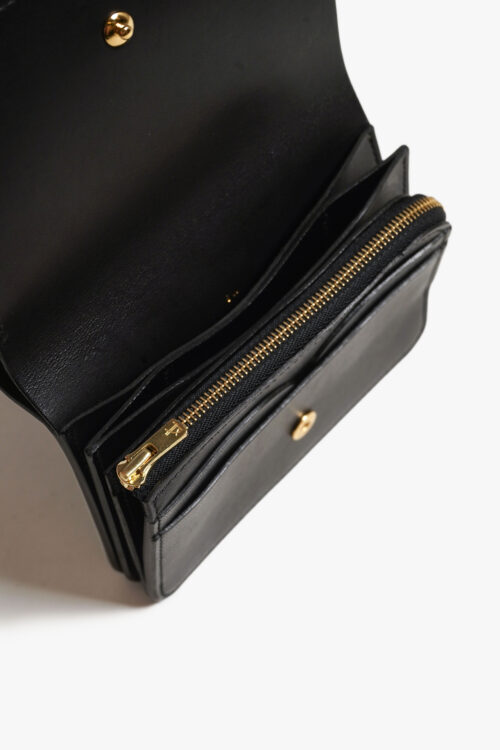 SHORT WALLET CORDOVAN  BLACK × BLACK