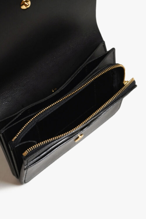 SHORT WALLET CORDOVAN  BLACK × BLACK