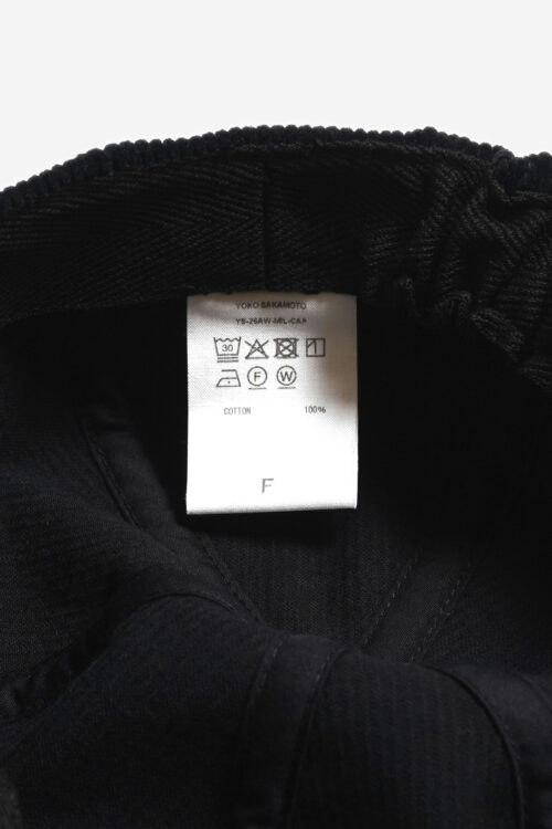 MILITARY CAP - CORDUROY - BLACK