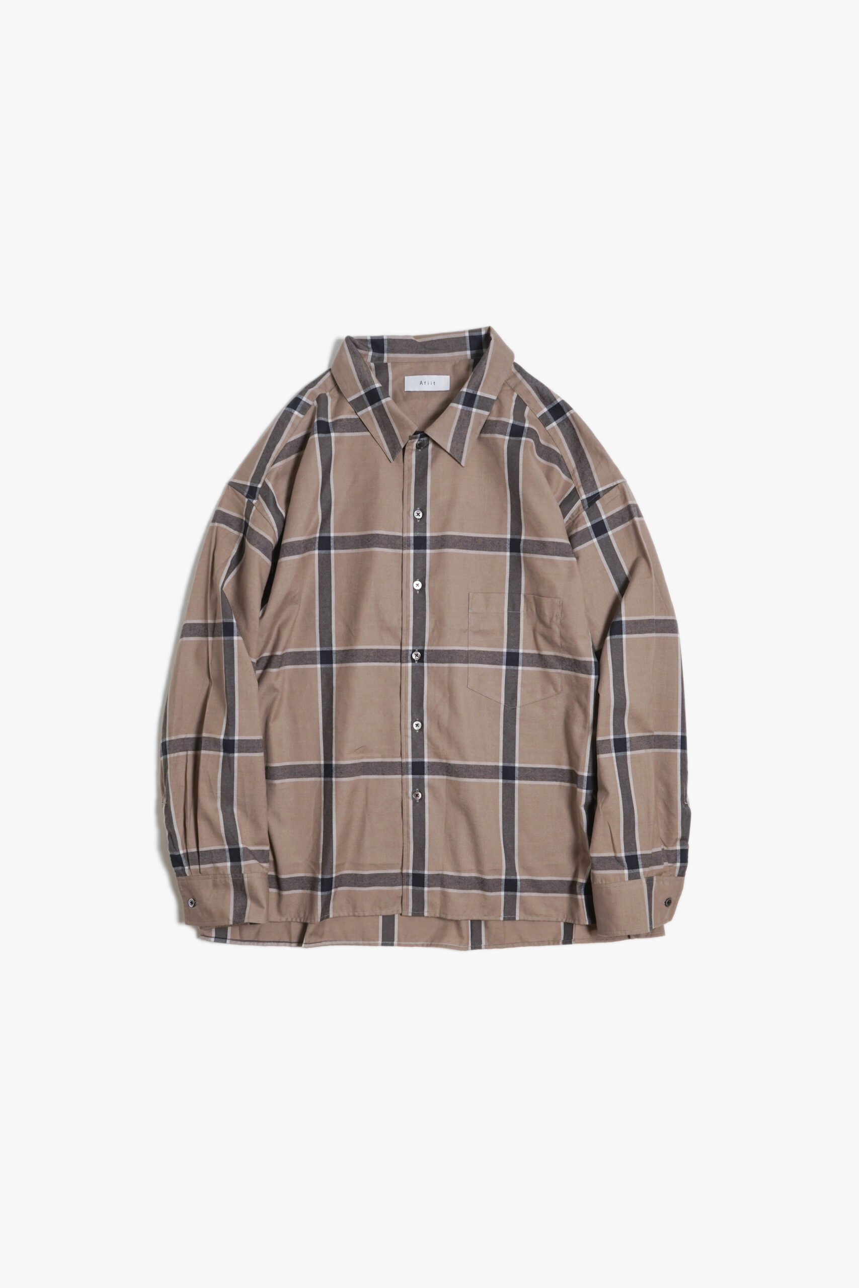 CHECK SHIRTS GREIGE