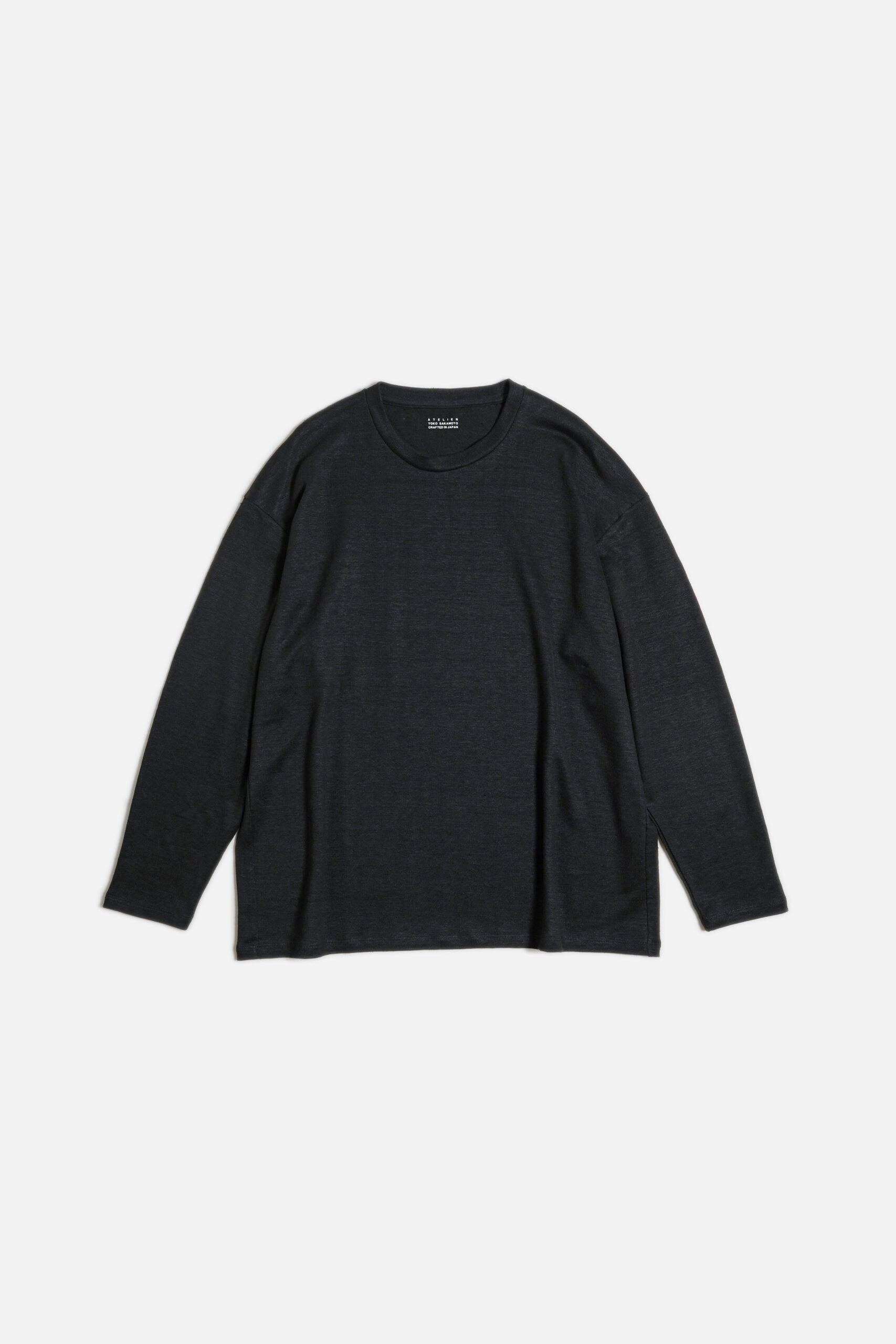 L/S T-SHIRT - MAX HIGH COUNT HEMP JERSEY - BLACK