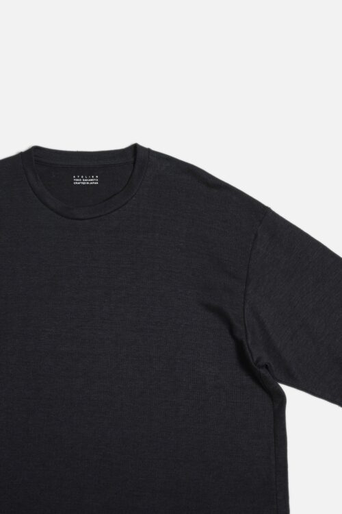 L/S T-SHIRT - MAX HIGH COUNT HEMP JERSEY - BLACK