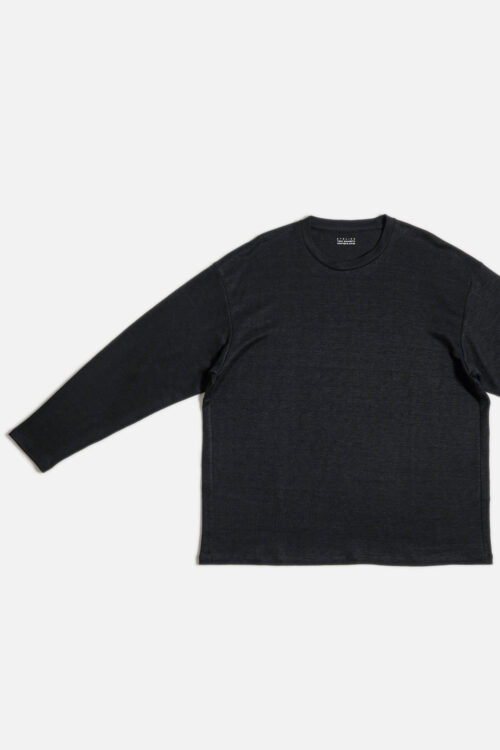 L/S T-SHIRT - MAX HIGH COUNT HEMP JERSEY - BLACK